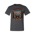 thumbnail image 2 of Wild Bobby, Main Street of America Route 66 Bike Motorcycle Cars and Trucks Men's Graphic T-Shirt, Heather Black, Medium, 2 of 3