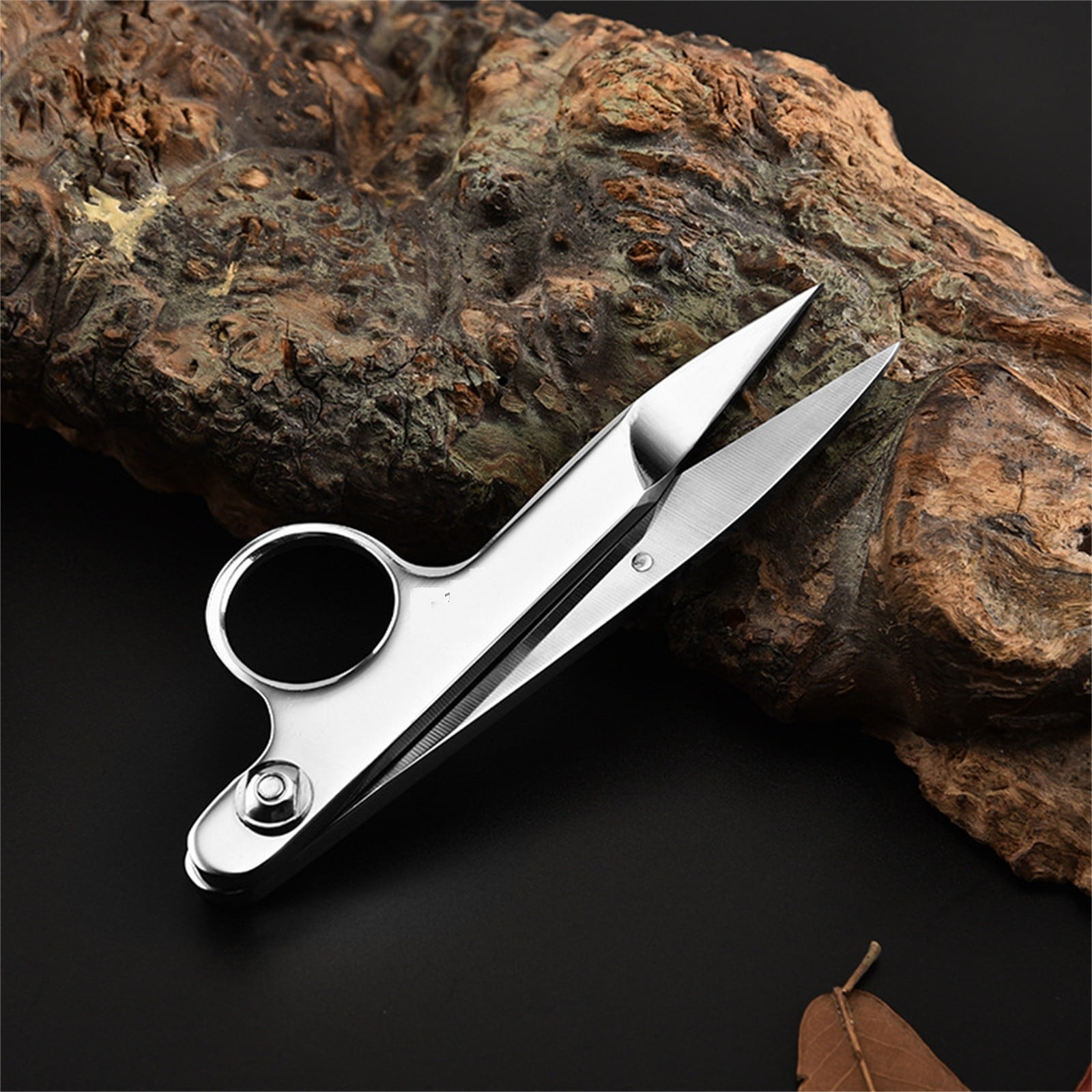 YEESHU High End Thread Nipper with Red Rubber Cap for Sewing, 4.7 Inch Edge Thread Snipper, Stainless Steel Thread Trimmer for Tailoring and Crafting