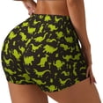 thumbnail image 2 of Wukai Cute Dinosaurs (2) Print Pack Biker Shorts for Women Yoga Workout Gym Running Scrunch Active Shorts-Small, 2 of 8