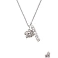 thumbnail image 2 of Delight Jewelry Silvertone Loved Elephant with Baby Silvertone Hope Anchors the Soul Bar Charm Necklace, 23", 2 of 4