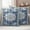 Blue, variant on Brown Boho Outdoor Waterproof Pillow Covers, Retro Western Rustic Ethnic Tribal Patterns Decorative Rectangle Throw Pillowcase Sofa Cushion Sham for Patio/Couch/Chair, 20"x12" 2 Pack