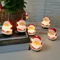 thumbnail image 3 of Luces Navideñas con Forma de Deseos, Papá Noel, Muñeco de Nieve, Decoración de Cadena de Luces Navideñas de HadasBatería3,20 metros y 20 luces, 3 of 5
