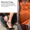 thumbnail image 4 of Rhinestones Tassel Chain, Irregular Sparkly Single Row 1 Yard Rhinestone Fringe Trim  For Sewing Crafts, 4 of 8