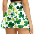 thumbnail image 6 of DHFJKG Womens Athletic Skorts For Running Tennis Clover Print Workout Mini Skirt With Built In Shorts Comfortable Activewear Stylish Skirt, 6 of 7