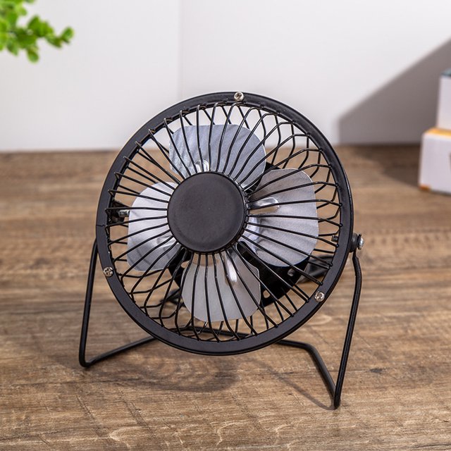 Nogis 4 inch USB Fan, Portable Small Desk Fan, Mini Personal Fan with Three Speed Settings, Super Quiet Table Fan, Metal Design, 360° Up and Down, Perfect for Home Office