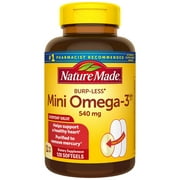 Nature Made Fish Oil Burp-Less Mini 540 mg Omega-3 Supplement, 120 Count