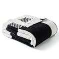 thumbnail image 5 of Snuggle Sac Soft Checkered Throw Blanket,Reversible Cozy Plaid Throw,Black,50*60", 5 of 5