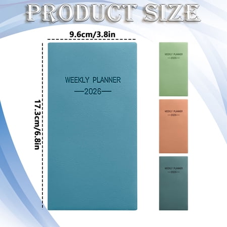 Clearance Under $1.79! 1PC 2026 A6 Travel Notebook, Thin Monthly Planner with Hardcover, Paper, for Travel & Home, (17x9cm, Dark Green)