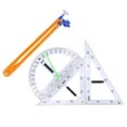 thumbnail image 2 of Math Geometry Ruler Teaching Aids Learning Tool Schooling Stationery for Drawing School Engineering Office Students 4pcs Ruler Compass, 2 of 8