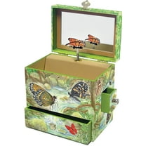 Enchantmints Dragon Musical Jewelry Box For Kids - Spins & Plays Music, 3 Drawers, Treasure Storage For Boys & Girls