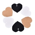 thumbnail image 3 of pitrice 100pcs Solid Color Label Kraft Paper Blank Hang Tags Heart Shape Wedding Party Favor Notes Gift Card, 3 of 8