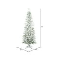 thumbnail image 3 of Vickerman 8.5' Flocked Pacific Pencil Artificial Christmas Tree with Warm White LED Lights, 3 of 5
