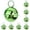 Green, variant on Xingjin Halloween Wreath Ornaments, Pumpkin Bell Hanging Decor for Tree, Hollow Metal Charms for DIY Crafts Costume Jewelry