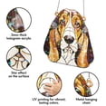 thumbnail image 3 of 89Bloom Basset Hound Stained Glass Hologram Ornament, Dog Stained Glass Suncatcher Ornaments Home Decor, Dog Holographic Ornaments, 3 of 7