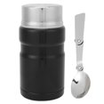 thumbnail image 1 of 26 onzas 750 mL recipiente de alimentos aislados de acero inoxidable lonchera aislada de acero inoxidable latas de alimentos negras, 1 of 10