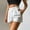 White, variant on ZKCCNUK Women Casual Summer Elastic Waist Sports Loose Solid Short Pants Workout Bike Shorts