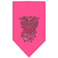 thumbnail image 1 of Eagle Rose Rhinestone Bandana Bright Pink Large, 1 of 1