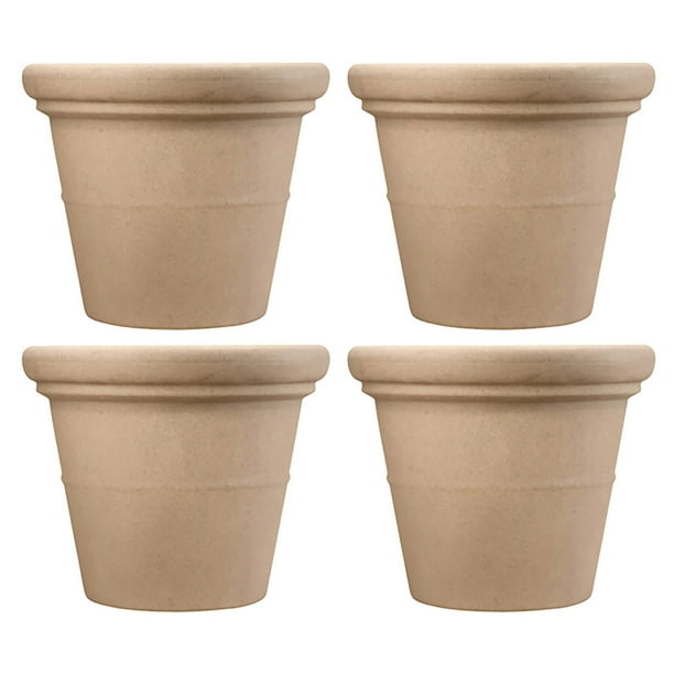 HC Companies 30Inch Terrazzo Round Planter with Heavy Rim