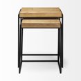 thumbnail image 2 of Karissa19.3L x 13W x 24.8H Brown Wood Top W/Black Metal Base Accent Tables, 2 of 7