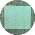 thumbnail image 1 of Ahgly Company Indoor Round Abstract Light Blue Modern Area Rugs, 8' Round, 1 of 4