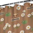 thumbnail image 3 of Brown Highland Cow Flower Grass Pattern Shower Curtain 36"x72" ,Bathroom Decorative Shower Curtains Set with 12 Hooks,Modern Waterproof Washable Shower Curtain, 3 of 6