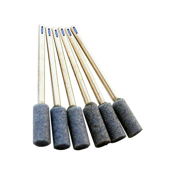Blue Mounted Stones Medium Coarse 5mm X 13mm Pkg Of 6 Jewelry Flexshaft Rotary