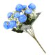 thumbnail image 4 of Brotes de flores de rosas artificiales Ceremonia de banquete de boda Tela de seda Ramo de flores falsas Decoración floral para el hogar, Azul Eigraketly HA6645-05B, 4 of 6