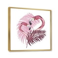 thumbnail image 3 of Designart 'Pink Flamingo In Tropical Summer II' Tropical Framed Canvas Wall Art Print, 3 of 5