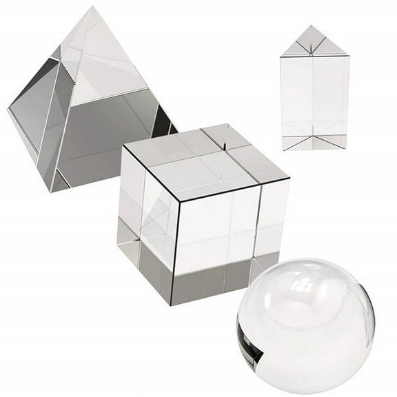 Crystal Photography Prism Set Portable 4PCS Teaching Prism Set Optical Pyramid