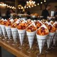 thumbnail image 3 of Conetek 10-Inch Eco-Friendly White Finger Food Cones: Perfect for Appetizers – Food-Safe Paper Cone – Disposable and Recyclable – 100-CT – Restaurantware, 3 of 3