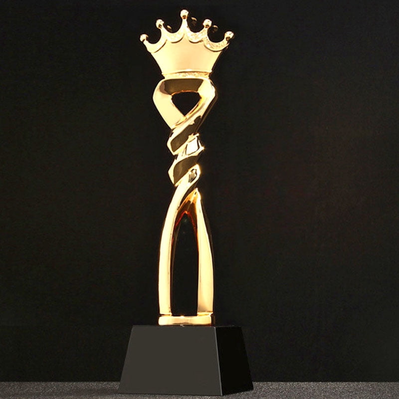 Crown 12.6'' Trophy Golden Cups Trophy Award Champions Winner Educational Props Trofeo Reward Best Prize Trophy