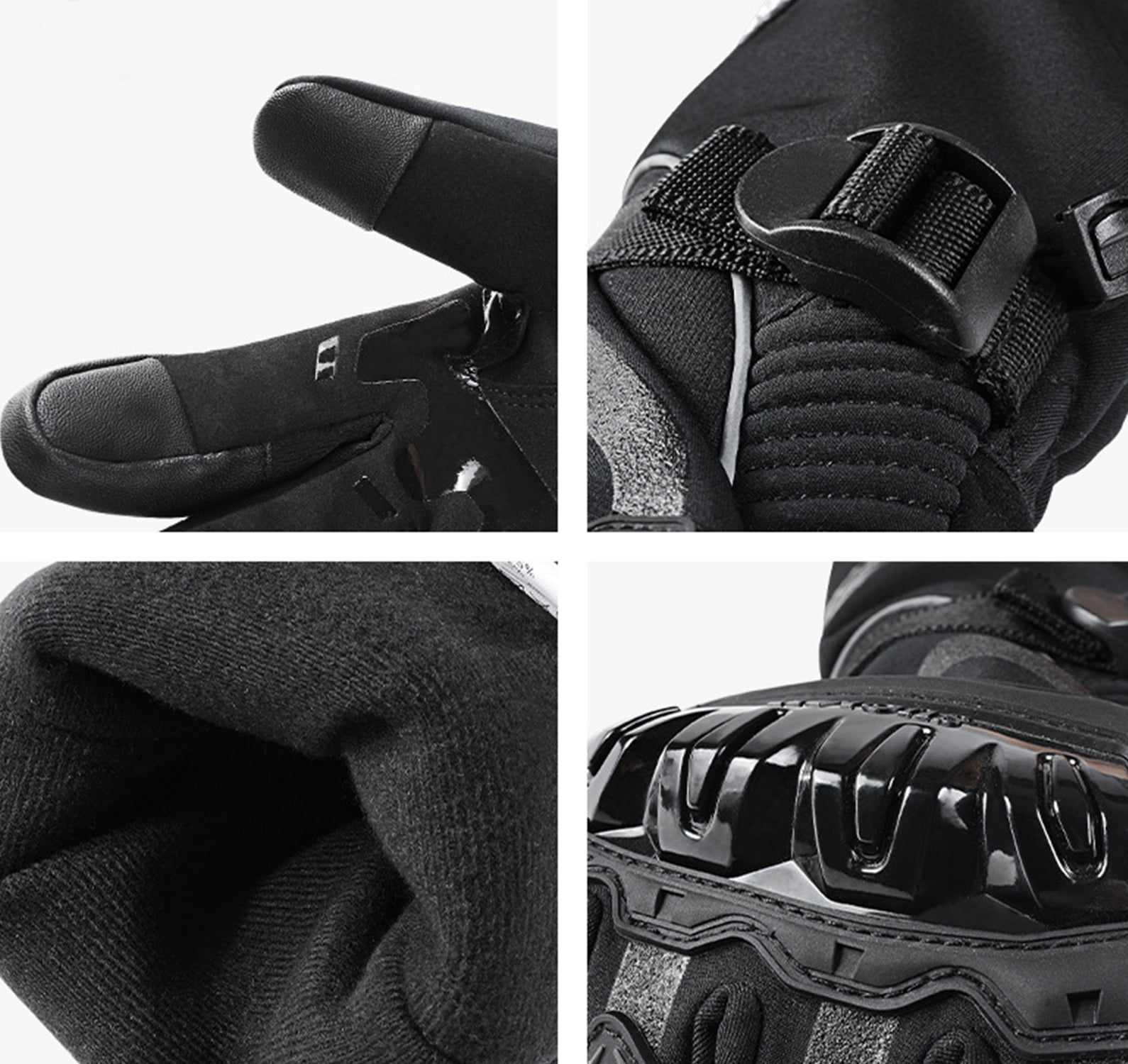 SapphireShack Windproof Motocycle Gloves for Winters, Warm Motorcycle Gloves, PVC Hard Shell Motorcyle Gloves, Touchscreen Motorcycle Riding Gloves for Road Racing( Blue,L ,1 Pairs)