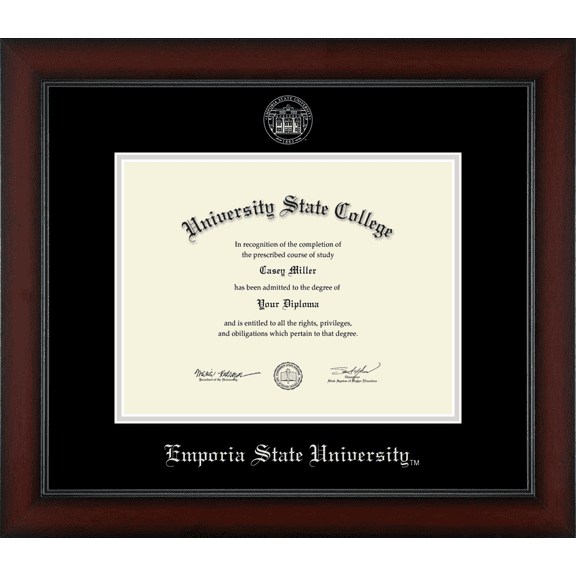 Emporia State University Diploma Frame, Document Size 11" x 8.5"