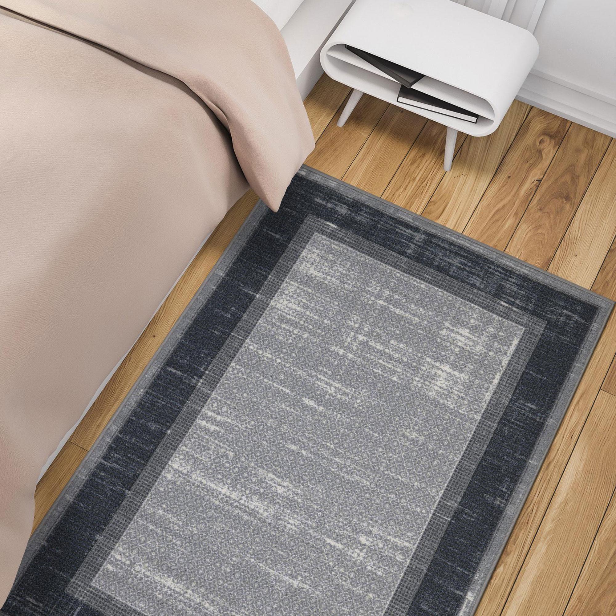 Waterproof Non-Slip Rubberback Ribbed Gray Indoor/Outdoor Utility Rug Ottomanson Rug Size: Rectangle 3' x 3'11