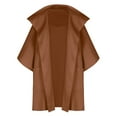 thumbnail image 4 of UYISJ Winter Coats for Women Oversized Cardigans Bat Sleeve Tops Laple Neck Jackets Solid Color Fall Hoodies with Pockets Brown XXL, 4 of 6