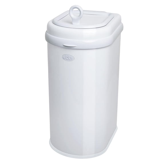 Cubo de Residuos Ubbi Blanco con Bloqueo de Olores para Mascotas y Eliminación de Arena para Gatos
