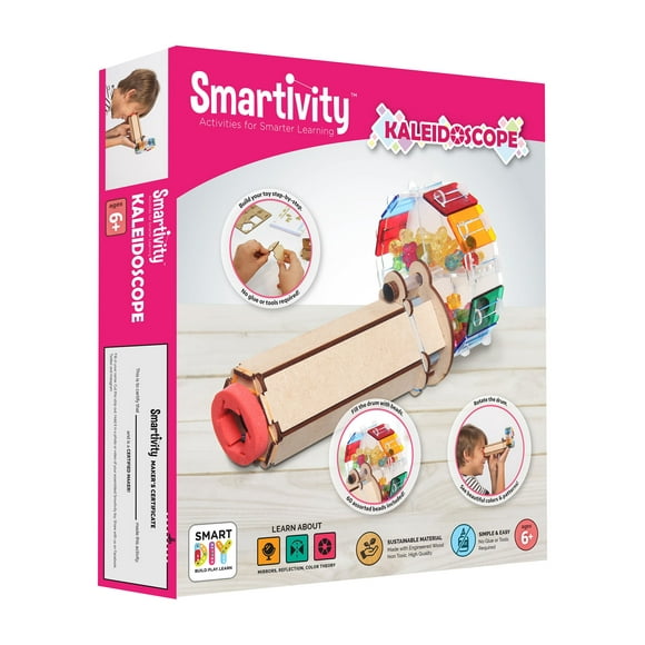 Smartivity Kaleidoscope 3D Wooden Model Engineering STEM Building Toy for Kids Ages 6 and Up