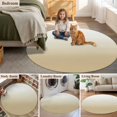 thumbnail image 5 of Farm Yellow 4FT Round Area Rugs for Living Room Gradient Ultra-Thin Non-Slip Round Rugs Machine Washable Low Pile Circle Carpet for Bedroom Kitchen Nursery, 5 of 9