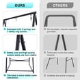 thumbnail image 2 of Reinforced Base & Triangular Structure Hammock Stand with 2 Storage Baskets, Swing Stand with 3 Hooks Fit for Most Hanging Chair for Oudoor&Indoor (Stand Only) (Black), 2 of 7