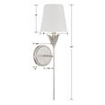 thumbnail image 3 of Crystorama Broche 1 Light Antique Silver Wall Mount - 6"W x 21"H x 7.25"D, 3 of 11