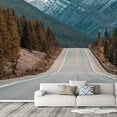 thumbnail image 3 of IDEA4WALL 4pcs Highway Peel and Stick Wallpaper Removable Wall Murals Large Wall Stickers for Home Decoration, 66"x24", 3 of 5