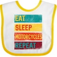 thumbnail image 3 of Inktastic Eat Sleep Motorcycles Repeat Boys or Girls Baby Bib, 3 of 4