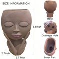 thumbnail image 4 of Cute Plant Pots -Face Planters Pots Head Flower PotSucculent Cactus Christmas Planters With Drainage Hole Creative Home Gardening Decor Plant Gifts For Plant Lovers Women Mom Teacher, 4 of 6