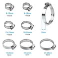 thumbnail image 3 of Hose Clamps, Senignol 60 Pieces Stainless Steel Adjustable 8-38mm Range Worm Gear Hose Clamp Assortment Kit, Fuel Line Clamp for Plumbing, Automotive and Mechanical Applications, 3 of 3