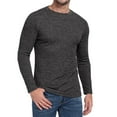 thumbnail image 2 of GIRUNS Men's Crew Neck Sweaters Rib Knit Pullover Sweater Soft Lightweight Long Sleeve Sweatshirt Dark Grey XL, 2 of 6