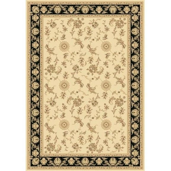 Dynamic Rugs LE6958017190 Legacy 5.3 x 7.7 58017-190 Rug - Ivory-Black