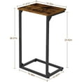 thumbnail image 5 of Set of 2 C-Shaped End Tables - Slide Under Couch Side Tables for Living Room & Small Spaces, Rustic Brown, 5 of 8