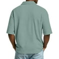 thumbnail image 5 of Dwellite Waffle Short Sleeve Polo Shirts for Men Big and Tall Golf Shirt Casual Solid Color Collared T Shirts Tops Mint Green L, 5 of 8