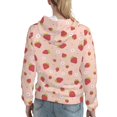 thumbnail image 7 of Daiia Strawberries Pattern Women's Fashion Hoodies & Sweatshirts with Kangaroo Pocket Hooded Sweatshirt with Eye-catching Drawstrings-XX-Large, 7 of 7