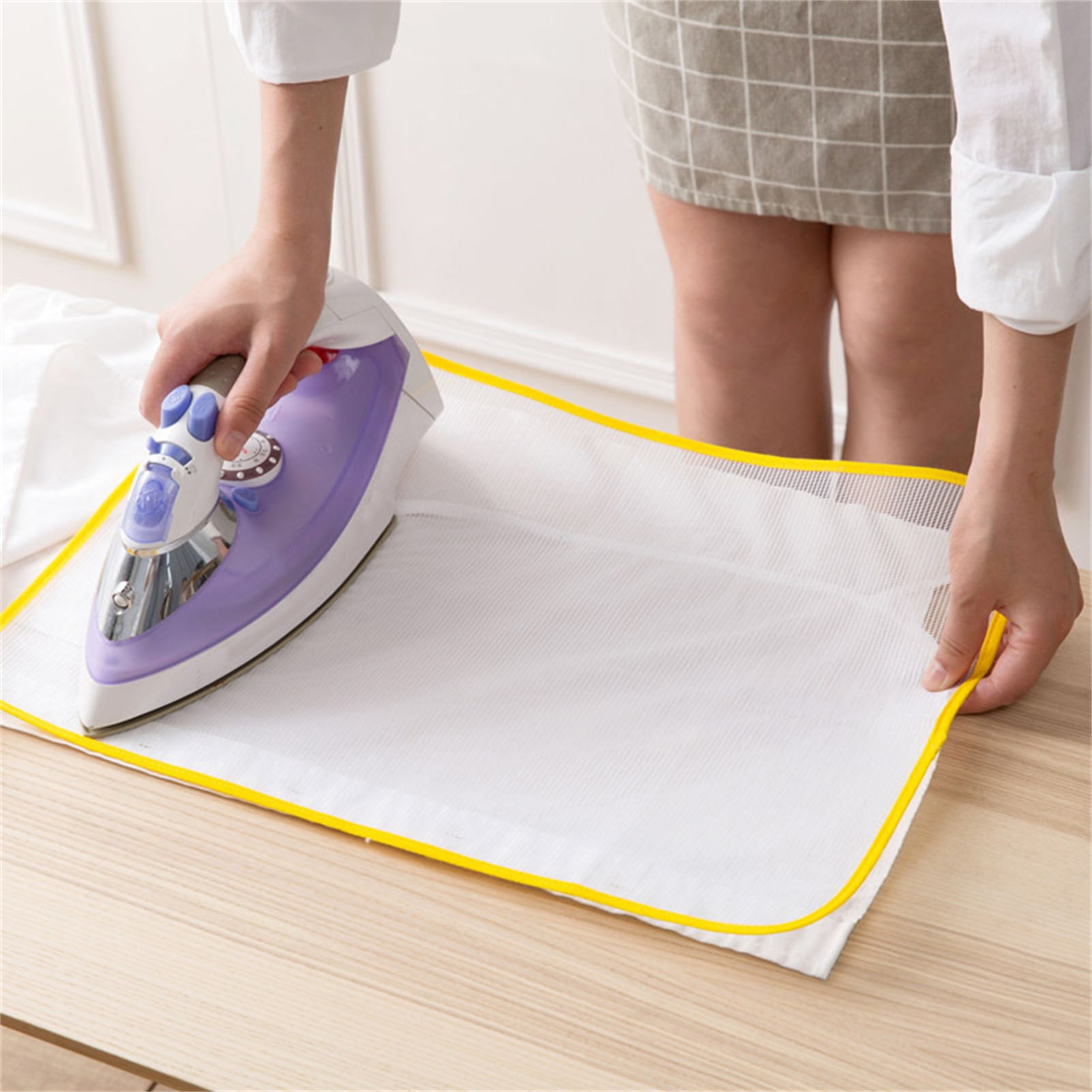 2Pcs/Set Ironing Cloth Reusable Heat Insulation Mesh Hole Ironing